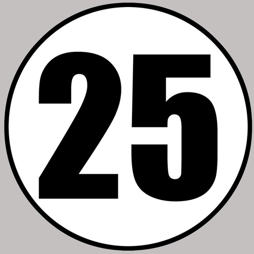 Sticker numero dans rond - numero,