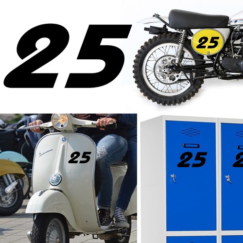 Numero racing adesivo - numero, 25