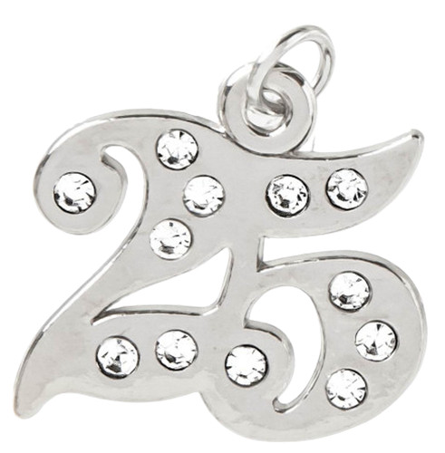 Ciondolo numero 25 - pz,
